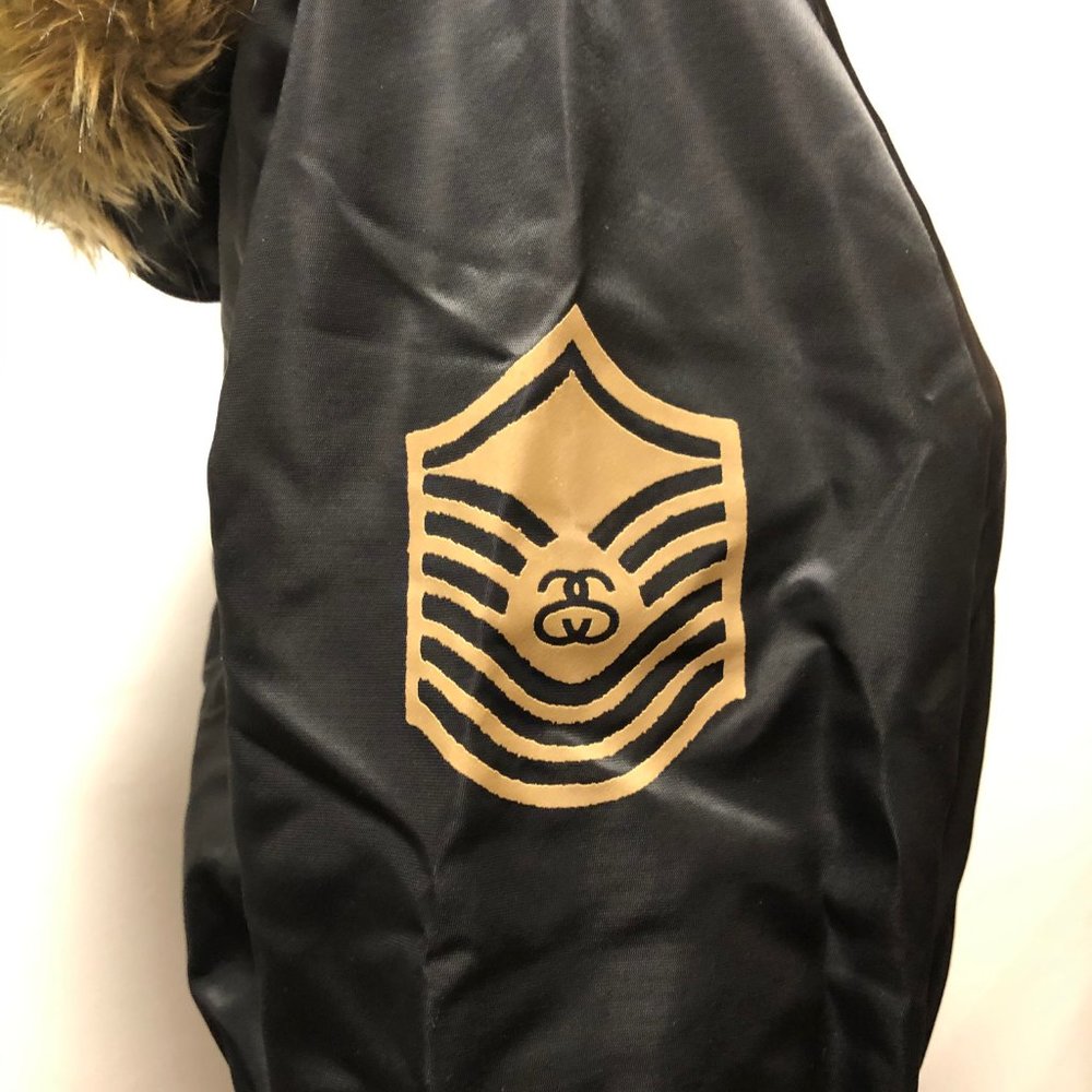 Stussy Girls Satin Coyote Bomber (New) Black Sz M - Picture 4 of 8